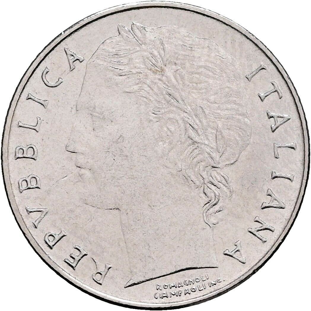 100 Lire 1991 – Vorderseite
