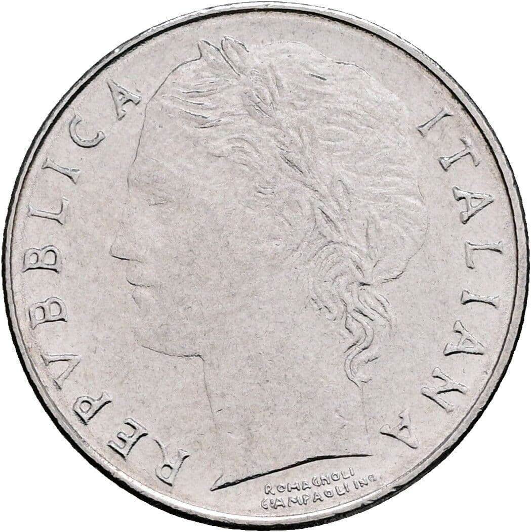 100 Lire 1992 – Vorderseite