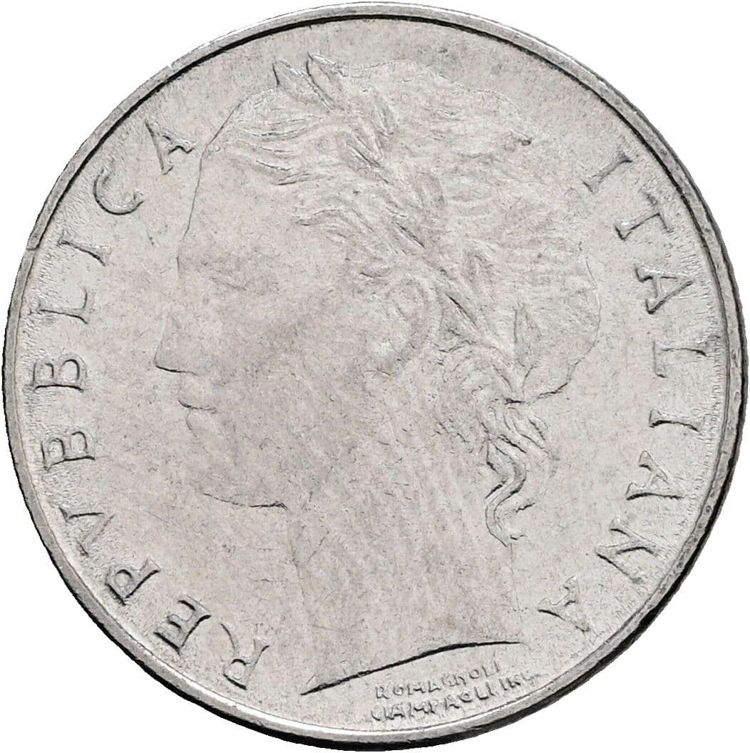 100 Lire 1991 – Vorderseite