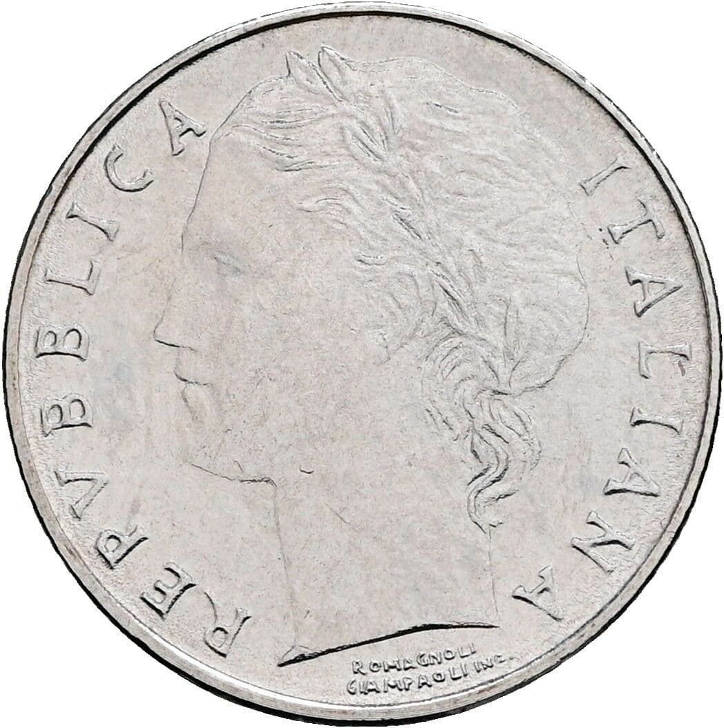 100 Lire 1991 – Vorderseite