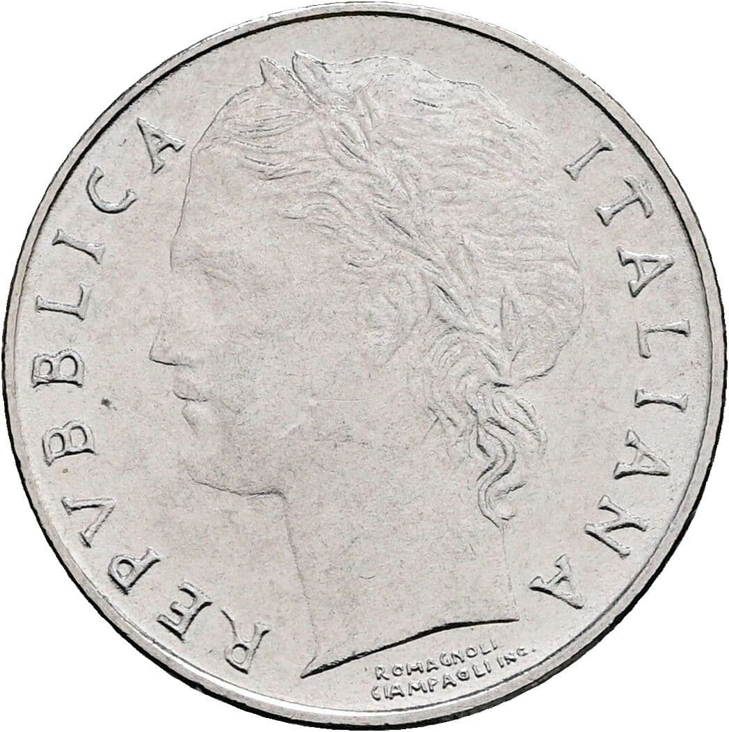 100 Lire 1991 – Vorderseite