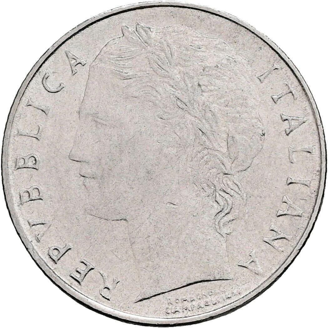 100 Lire 1991 – Vorderseite