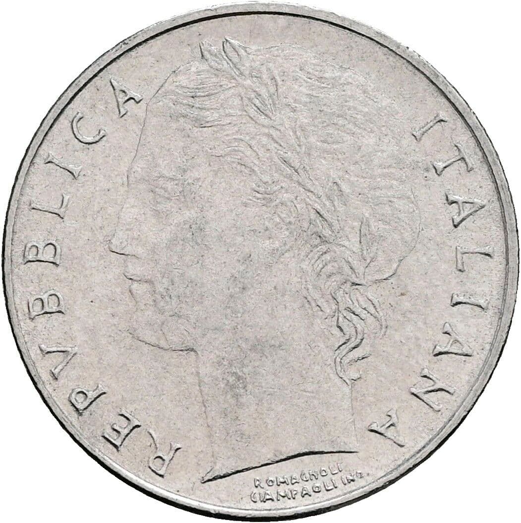 100 Lire 1991 – Vorderseite
