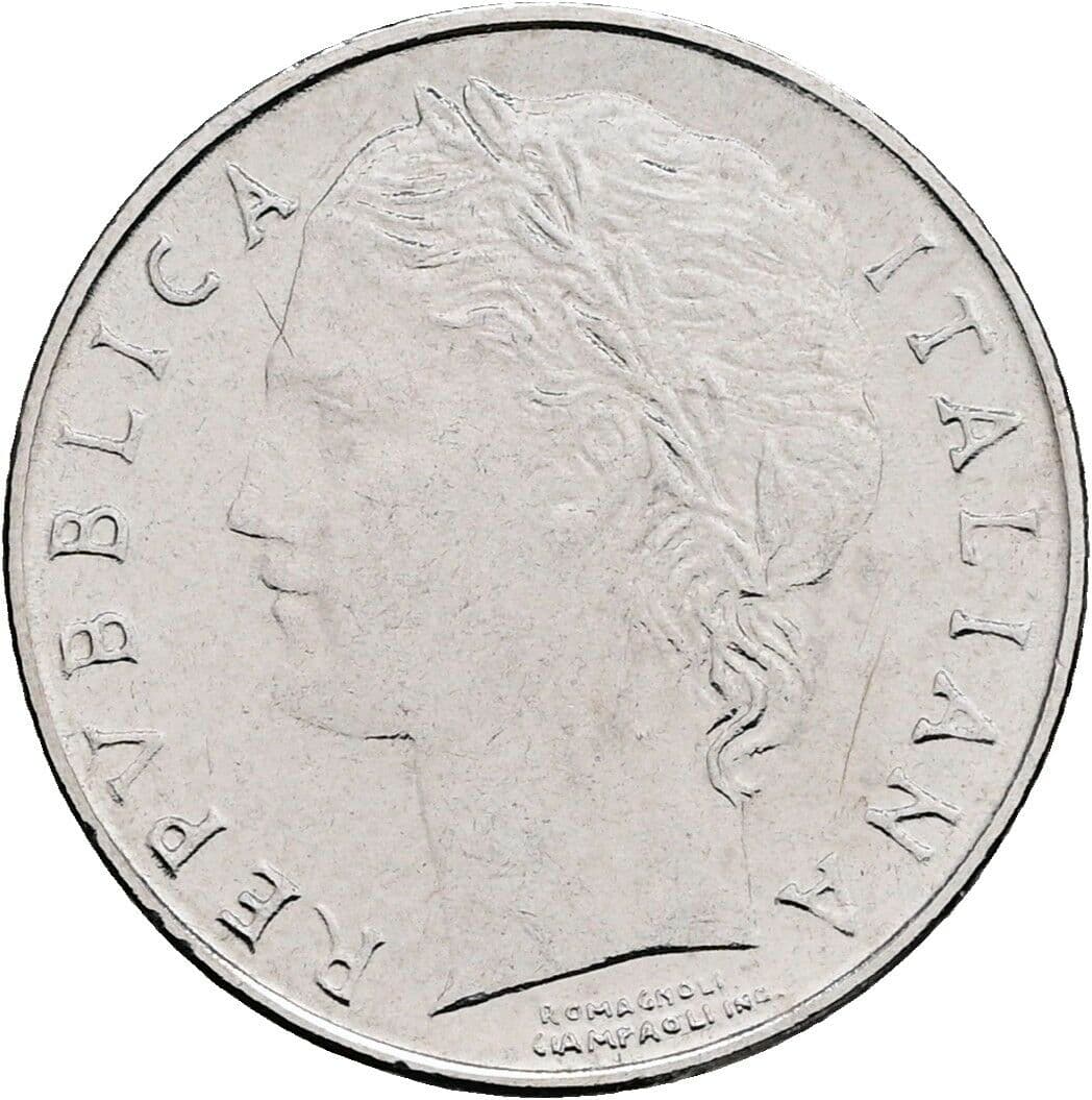 100 Lire 1991 – Vorderseite