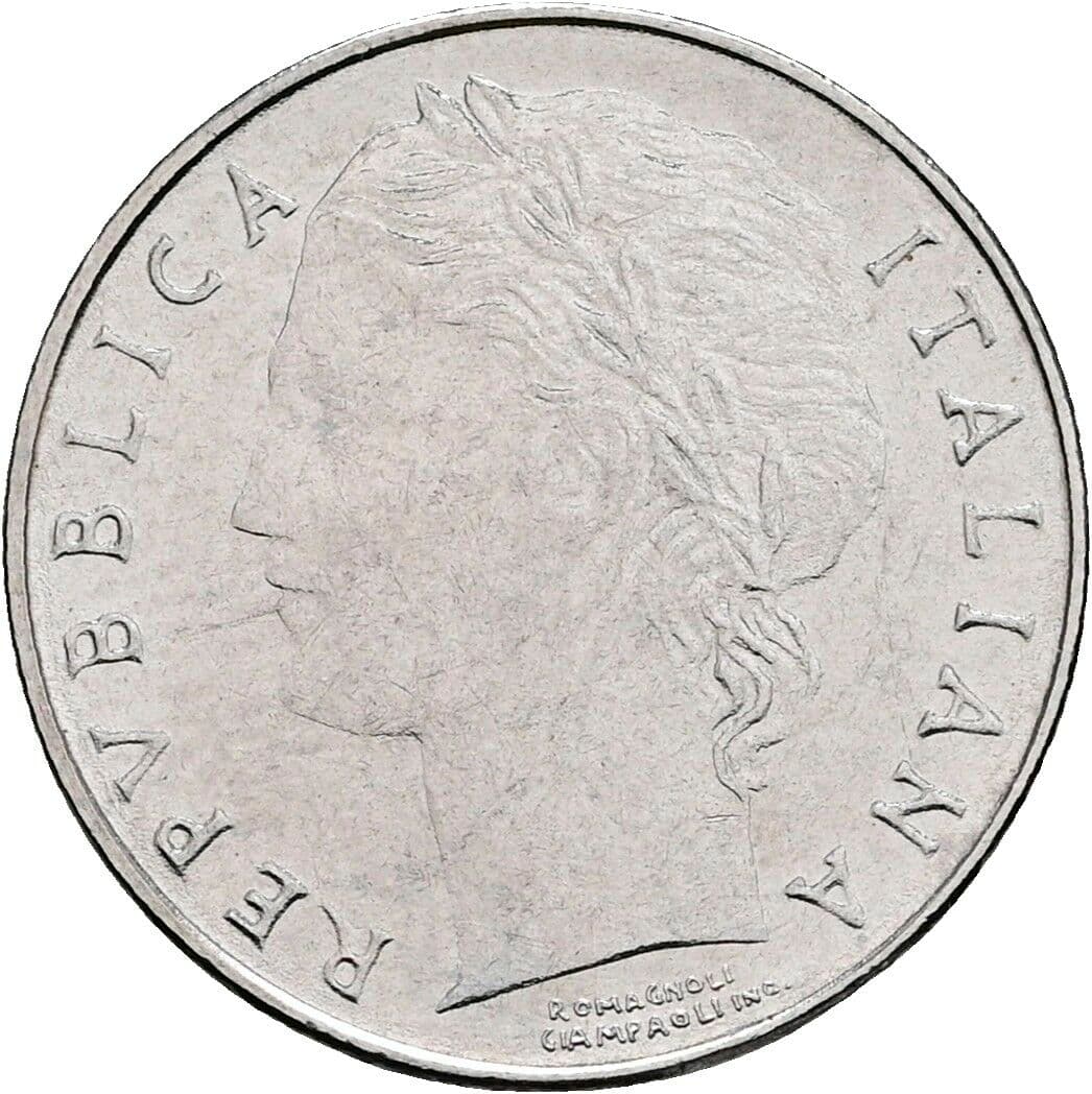 100 Lire 1992 – Vorderseite