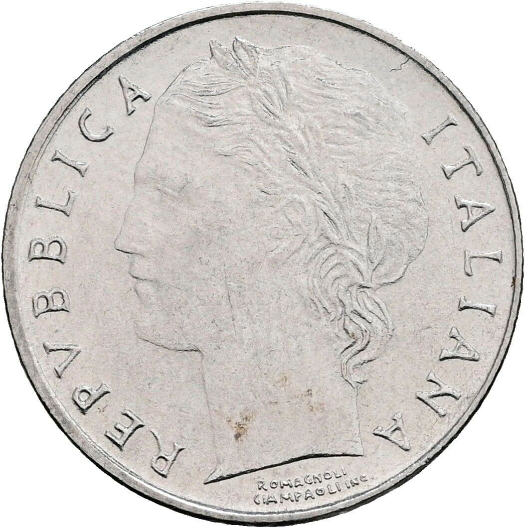 100 Lire 1992 – Vorderseite