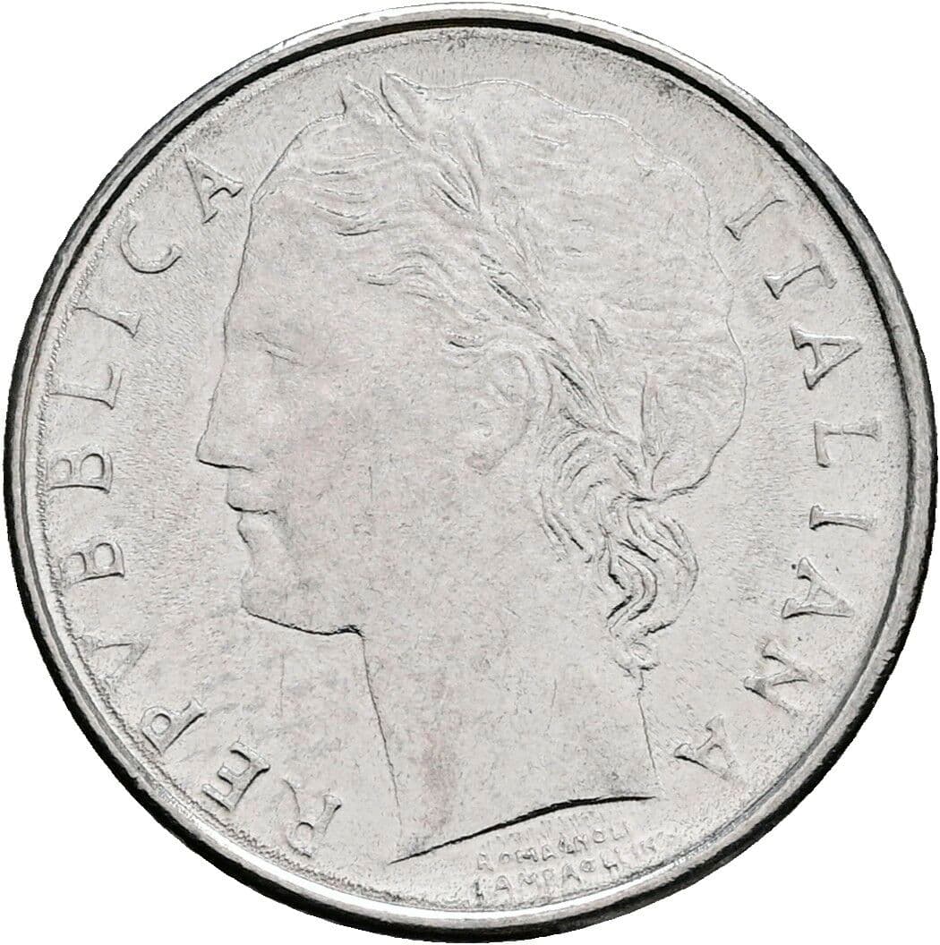 100 Lire 1990 – Vorderseite
