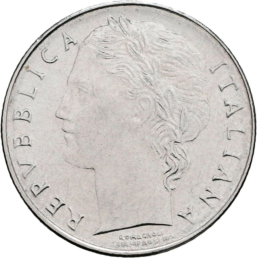 100 Lire 1992 – Vorderseite