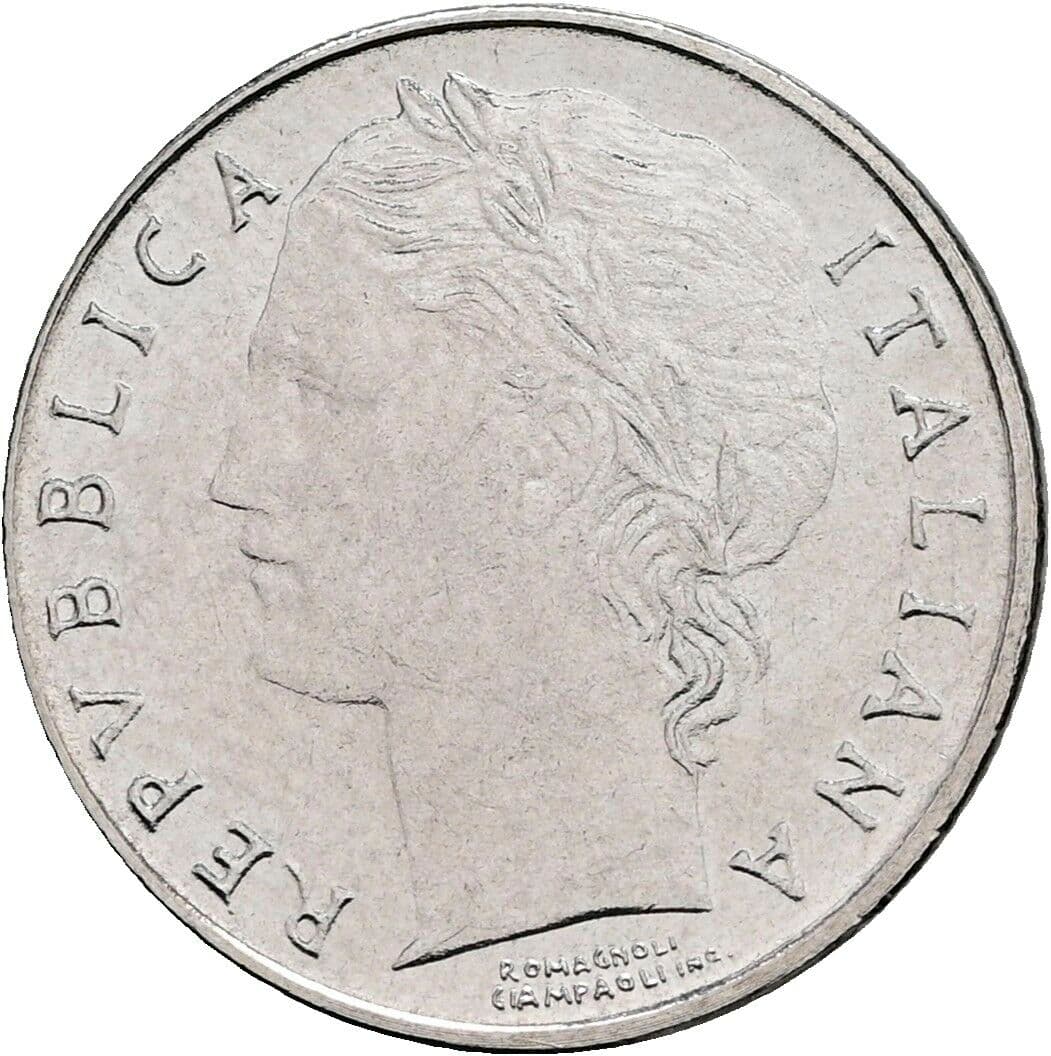100 Lire 1991 – Vorderseite