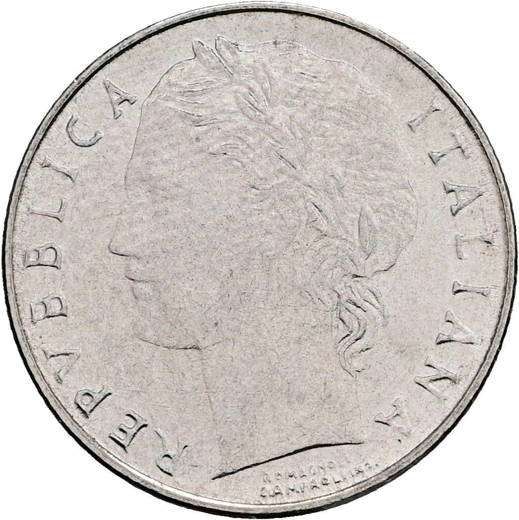 100 Lire 1991 – Vorderseite