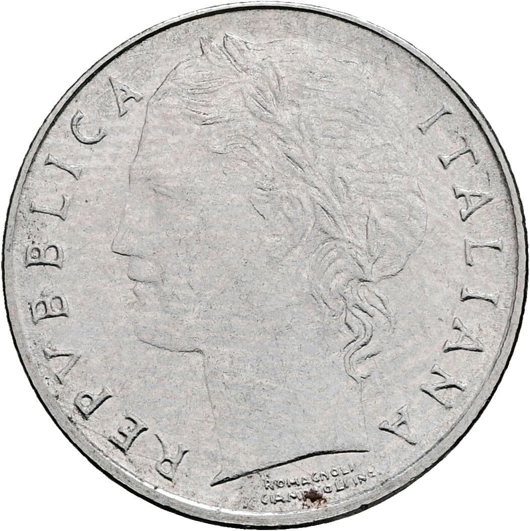 100 Lire 1991 – Vorderseite