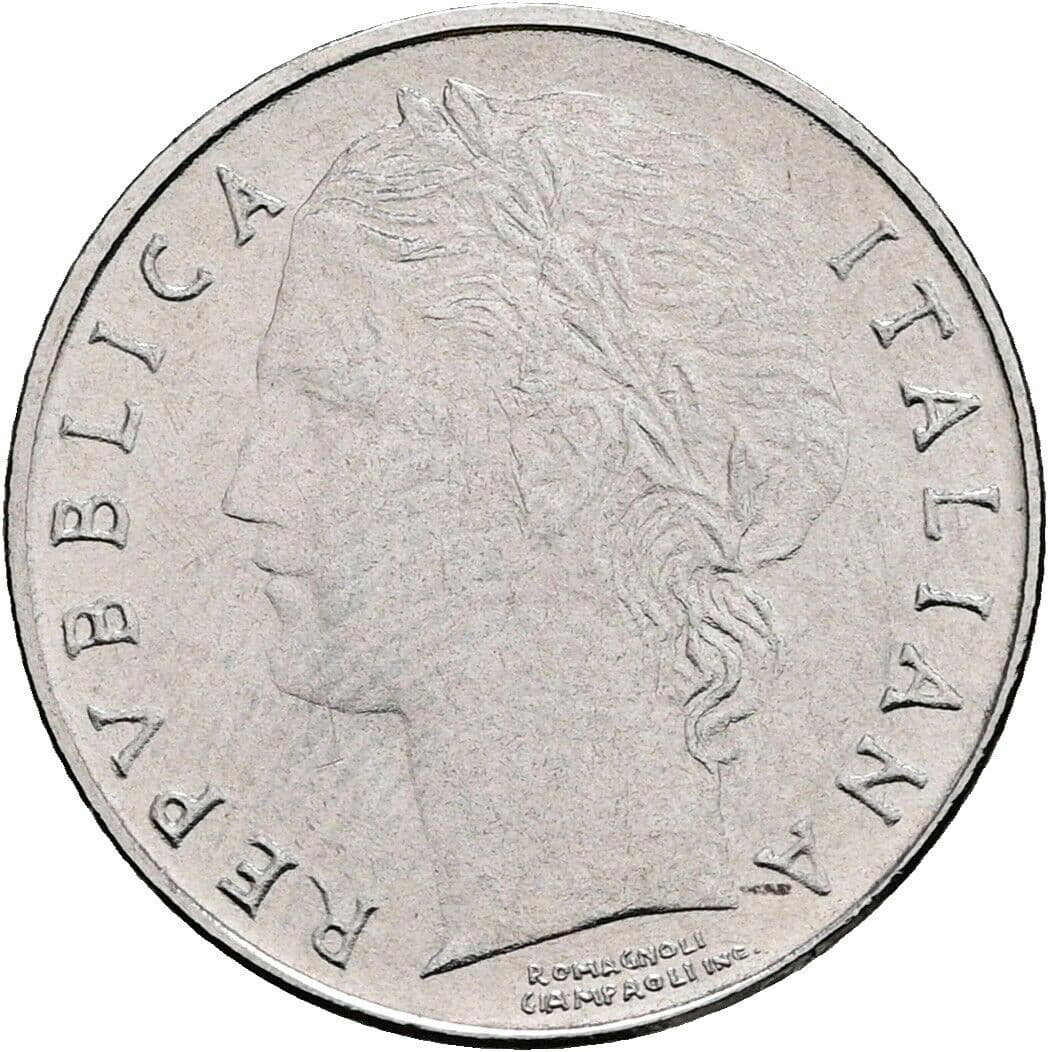 100 Lire 1991 – Vorderseite