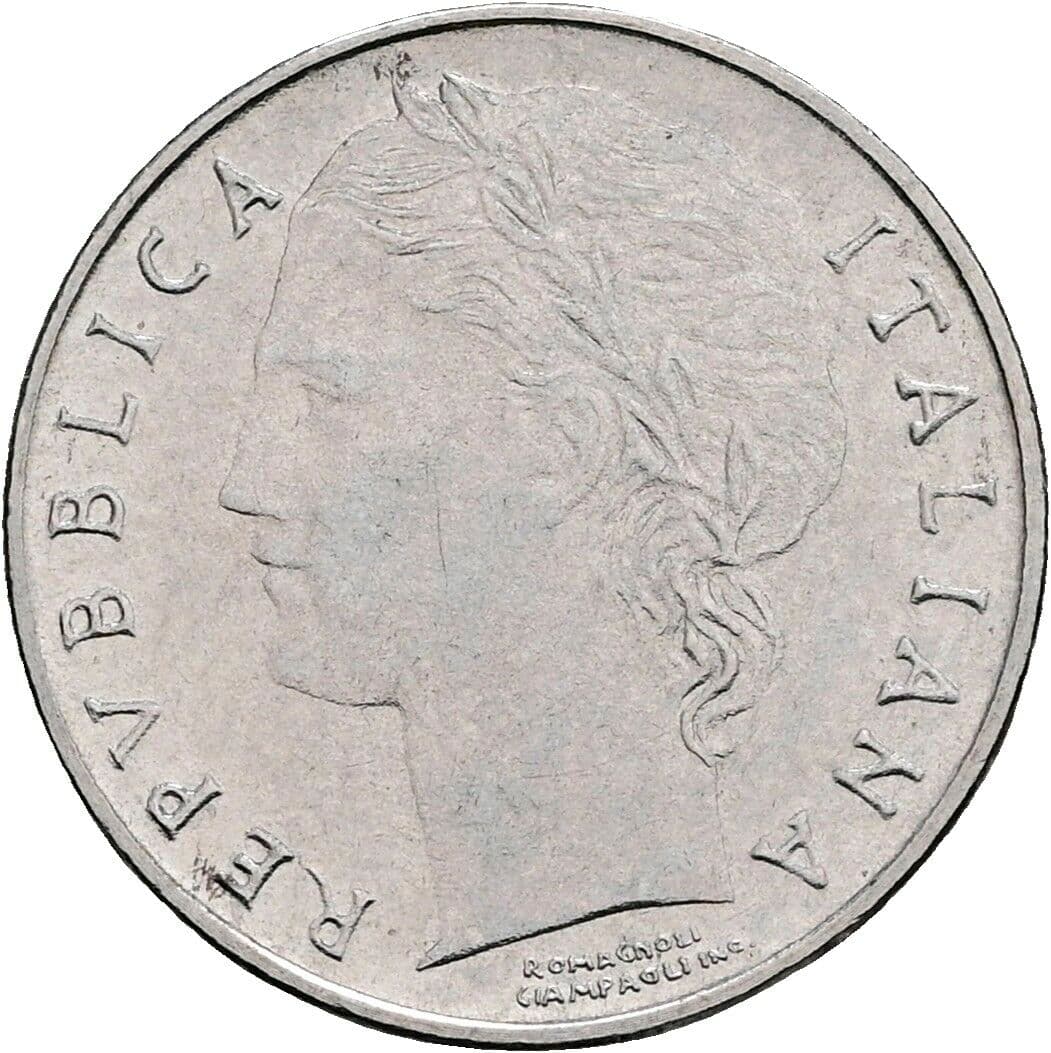 100 Lire 1991 – Vorderseite