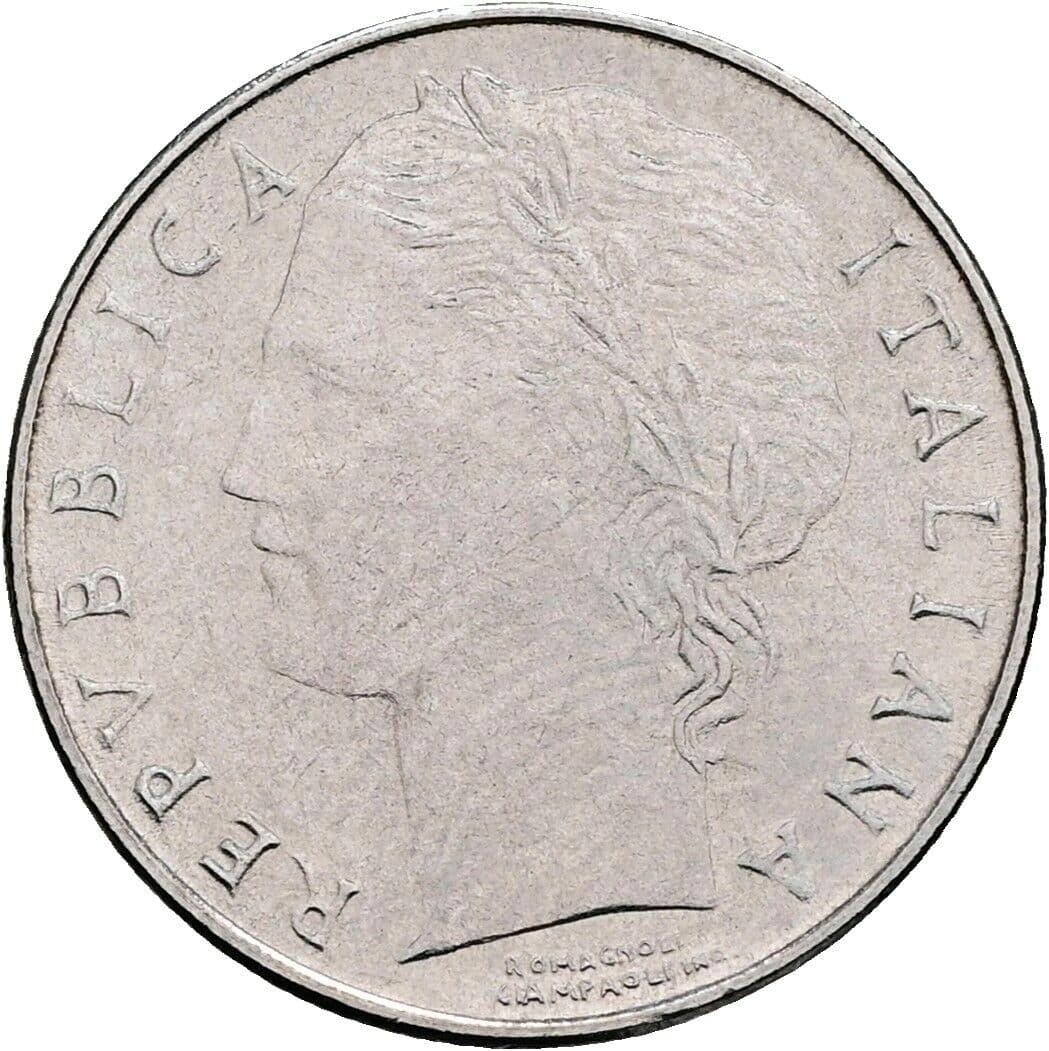 100 Lire 1991 – Vorderseite
