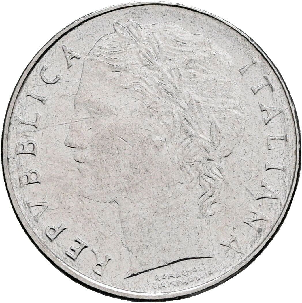 100 Lire 1992 – Vorderseite