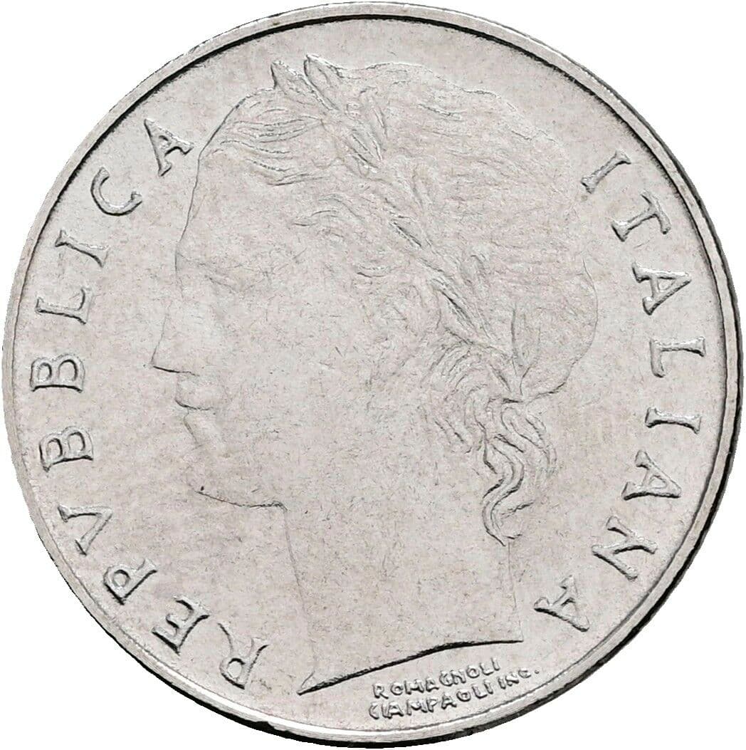 100 Lire 1991 – Vorderseite