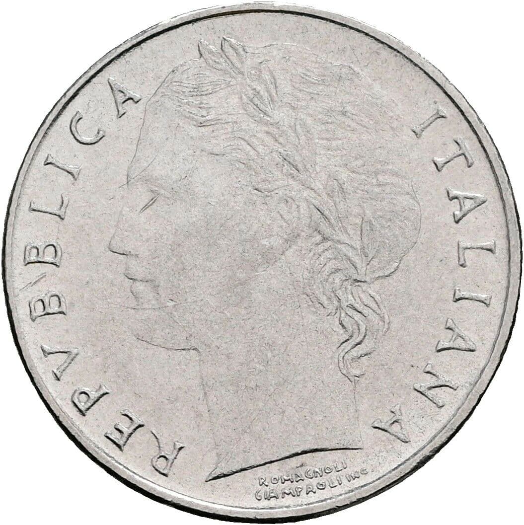100 Lire 1991 – Vorderseite