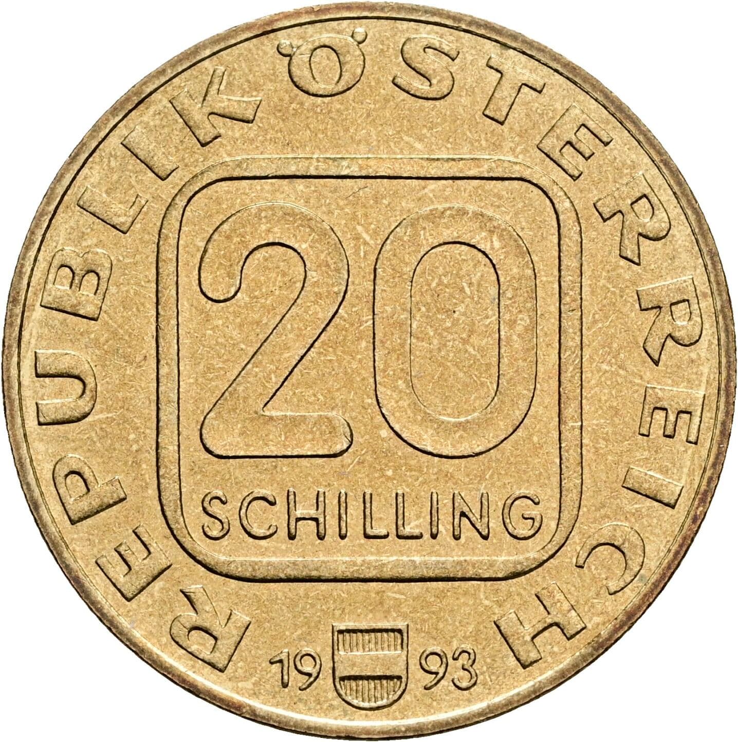20 Schilling 1993 – Vorderseite