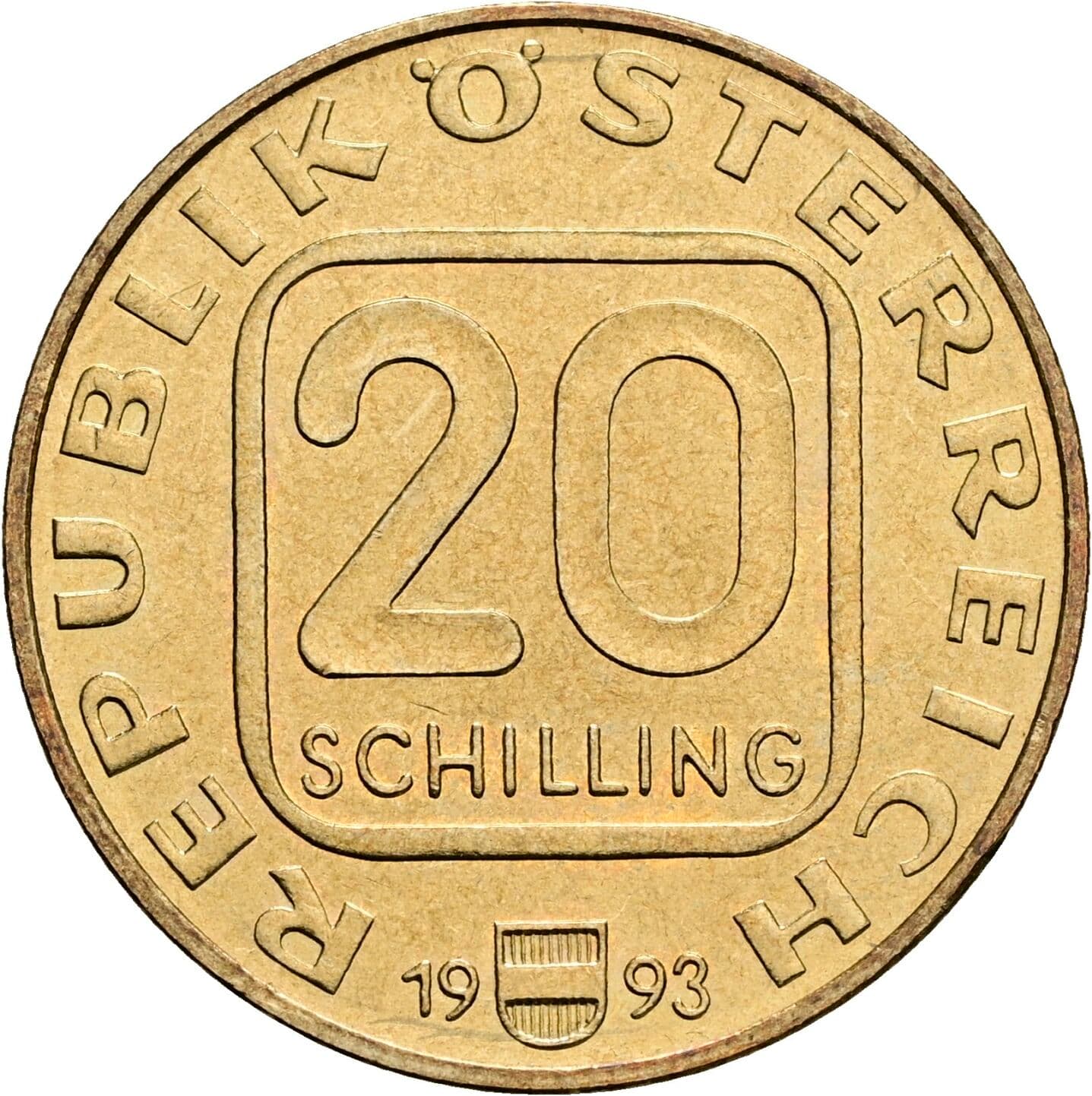 20 Schilling 1993 – Vorderseite