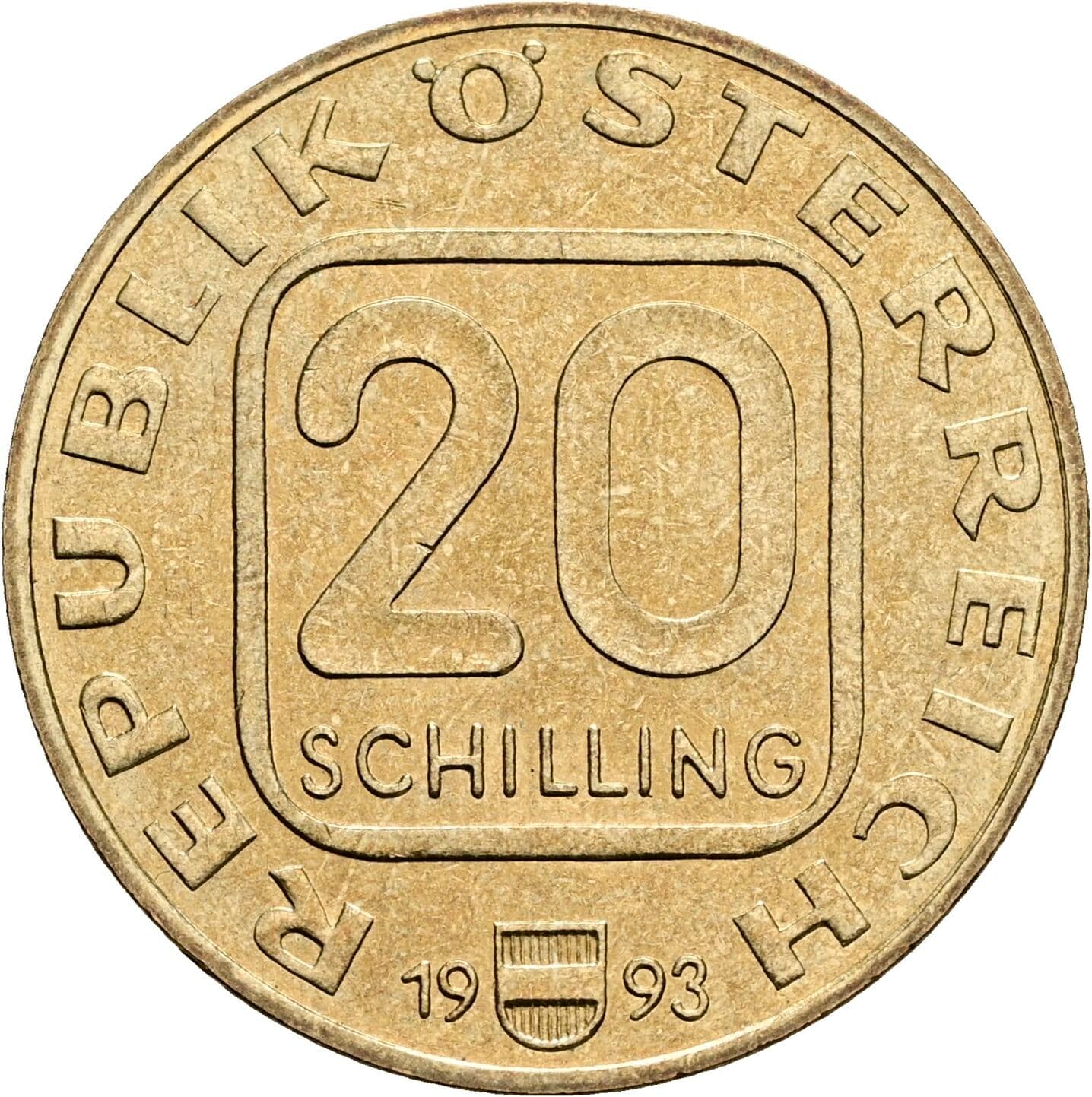 20 Schilling 1993 – Vorderseite