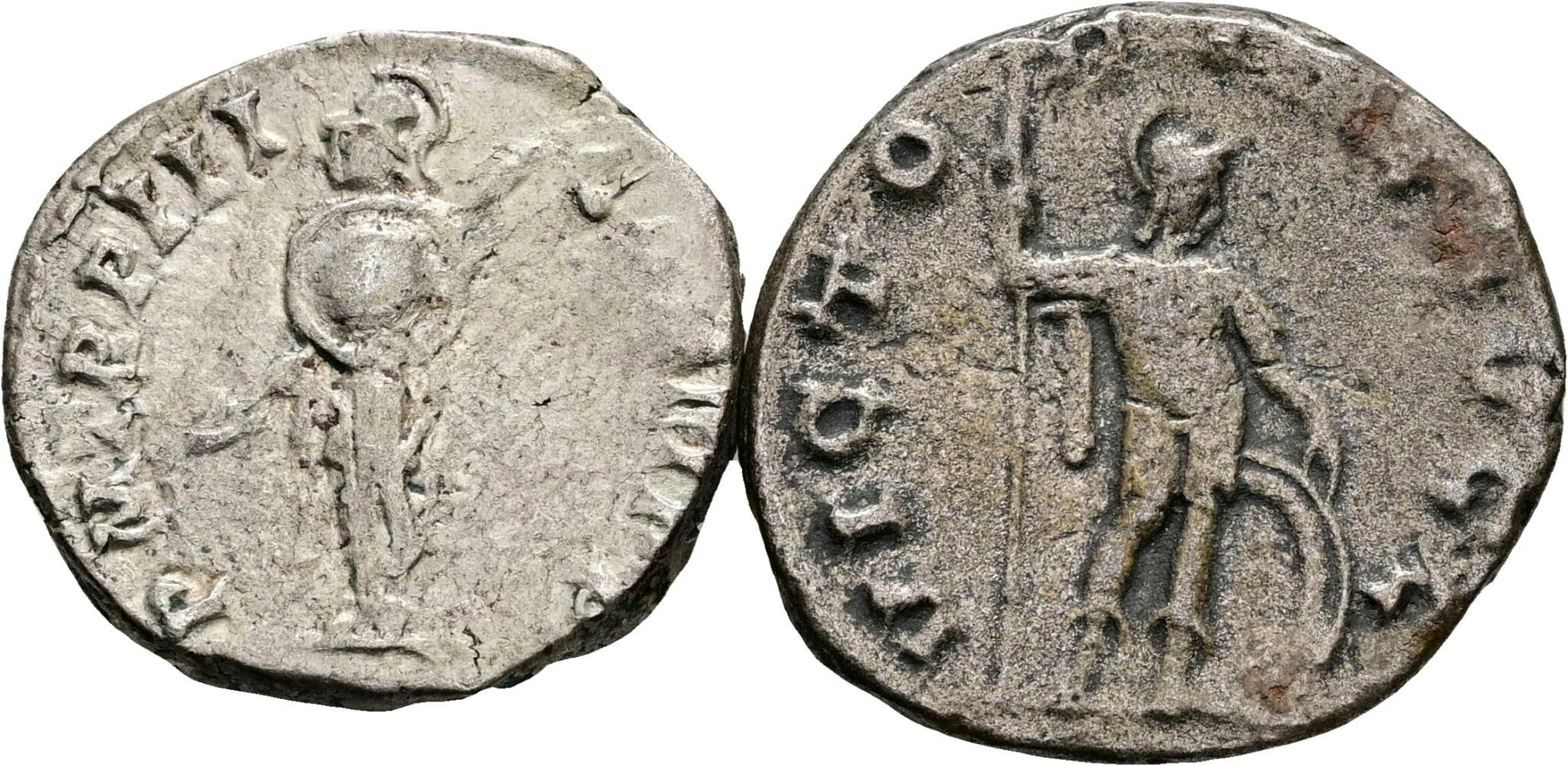 Denar, Antoninian Septimius Severus 193-211, Valerianus I. 253-260 – Rückseite