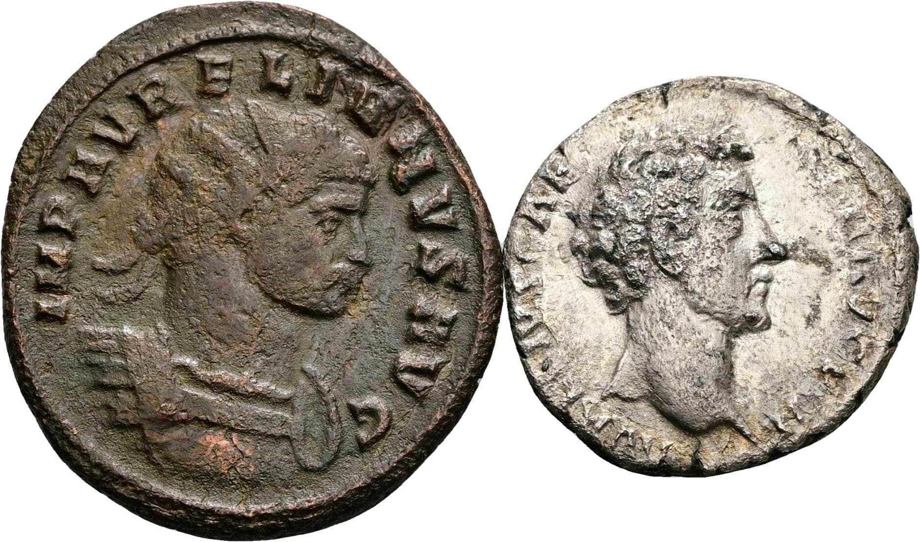 Denar, Antoninian Marcus Aurelius 161-180, Aurelianus 270-275 – Vorderseite