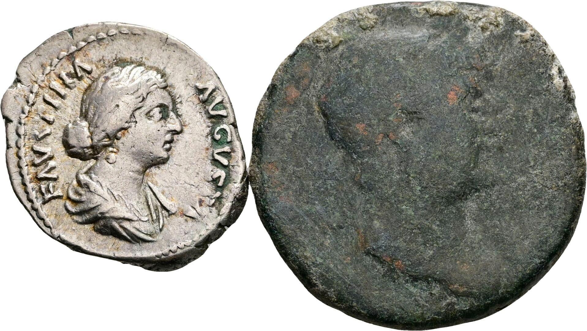 Denar, As Faustina Minor 176, unbestimmt – Vorderseite