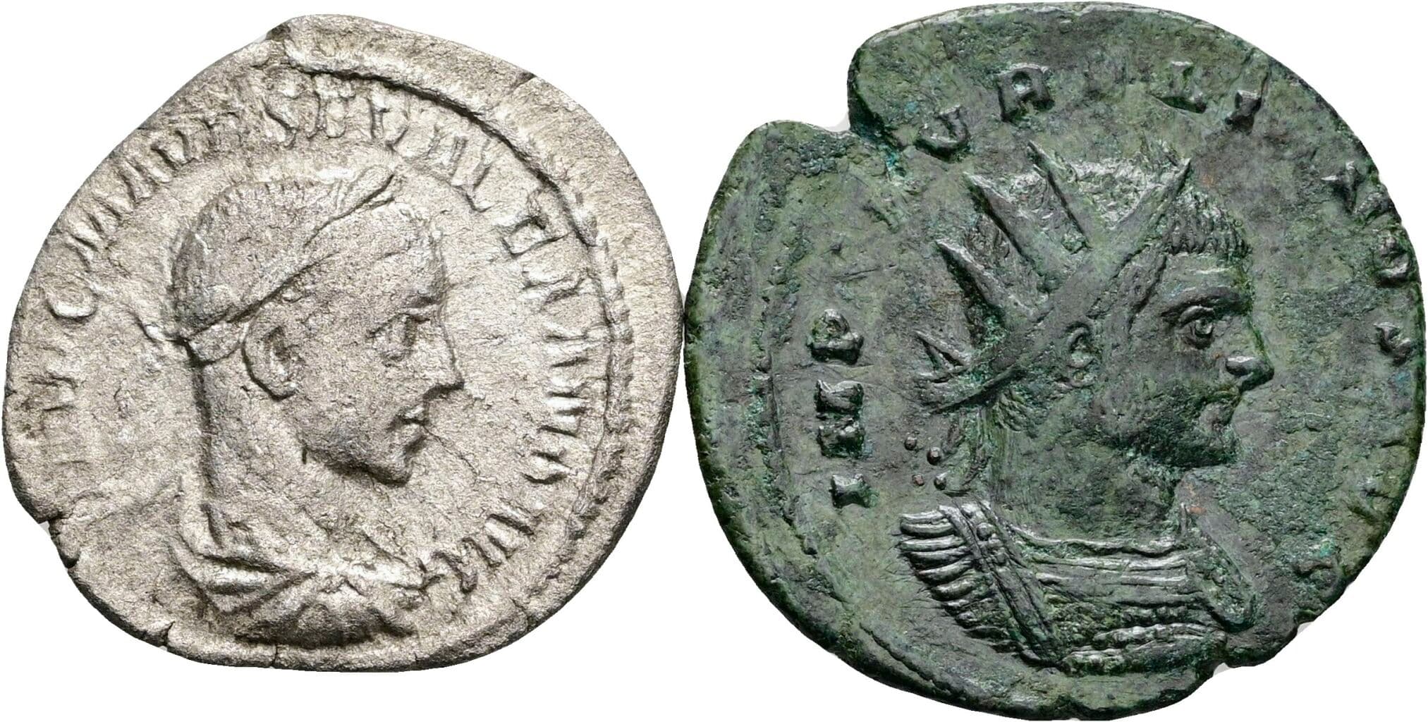 Denar, Antoninian Severus Alexander 222-235, Aurelianus 270-275 – Vorderseite