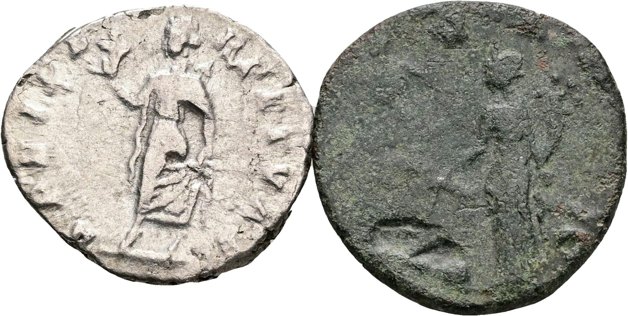 Denar, Antoninian Caracalla 196-198, Gallienus 253-268 – Rückseite