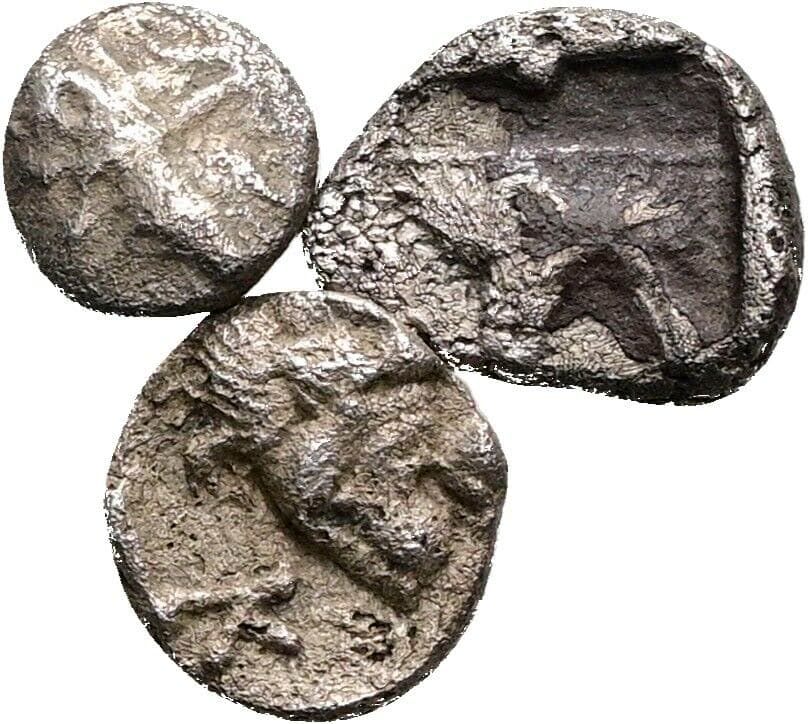 Lot 3 Stück unbestimmte Hemiobole