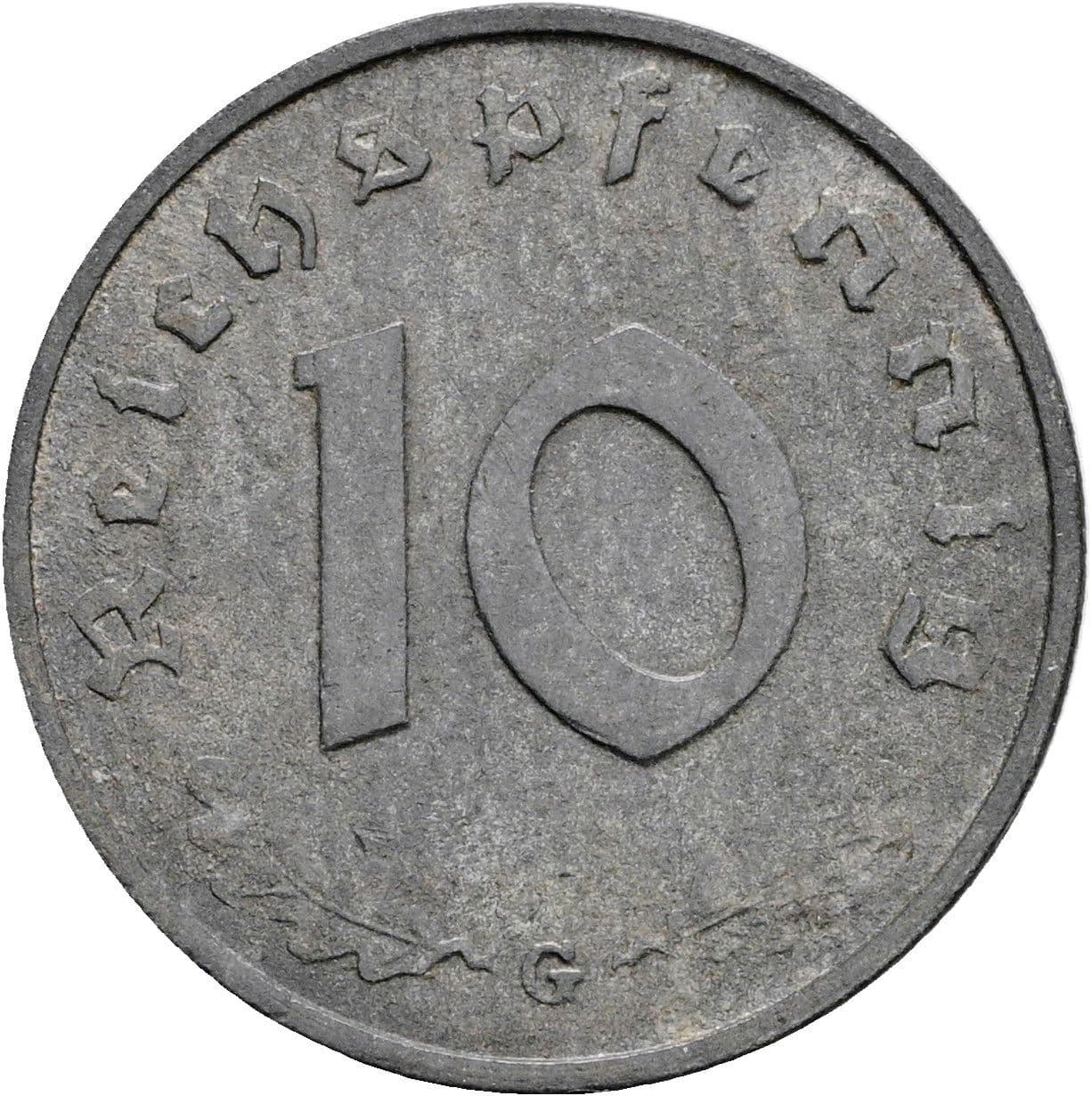 10 Reichspfennig 1944 G – Vorderseite