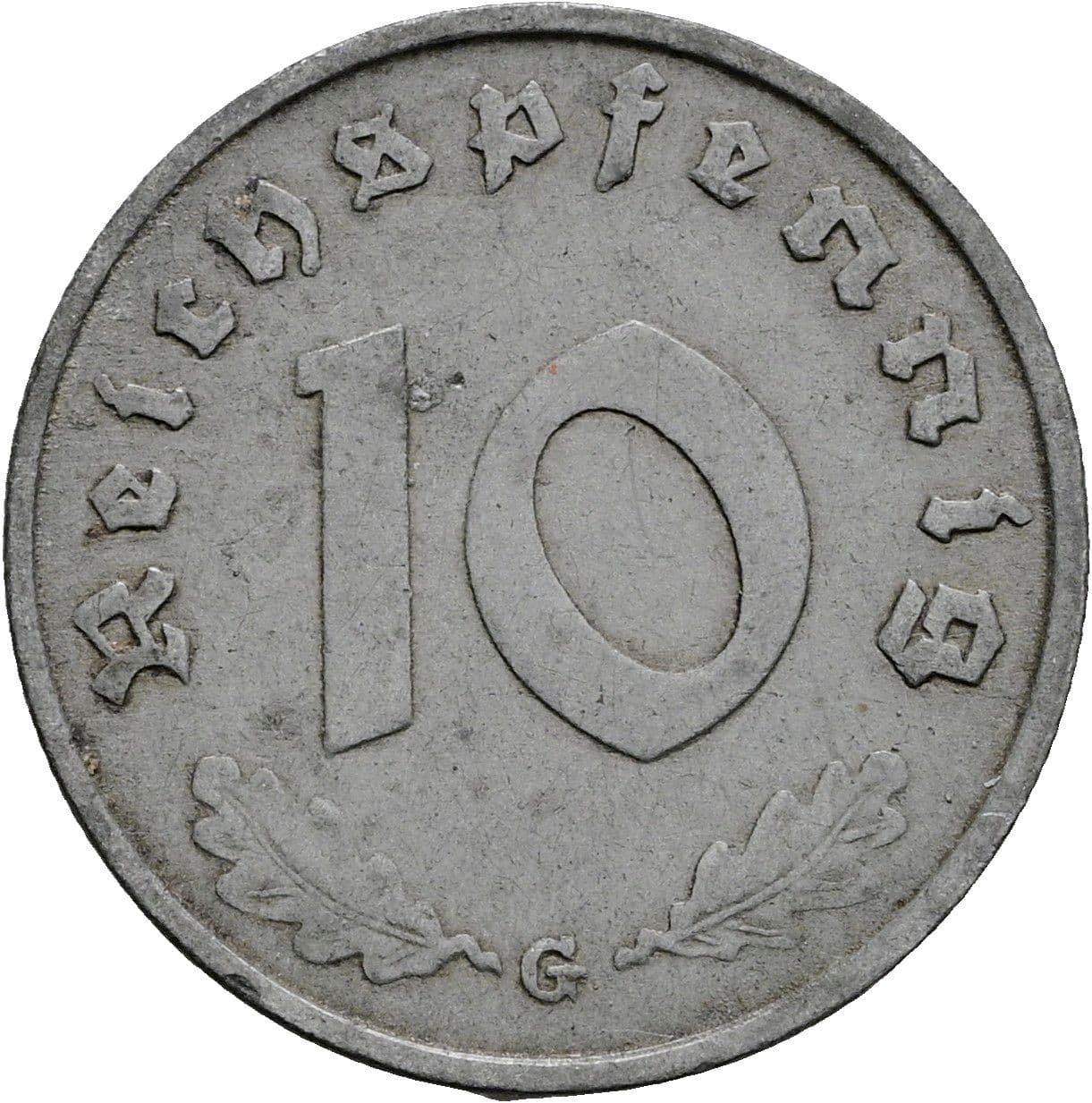10 Reichspfennig 1940 G – Vorderseite