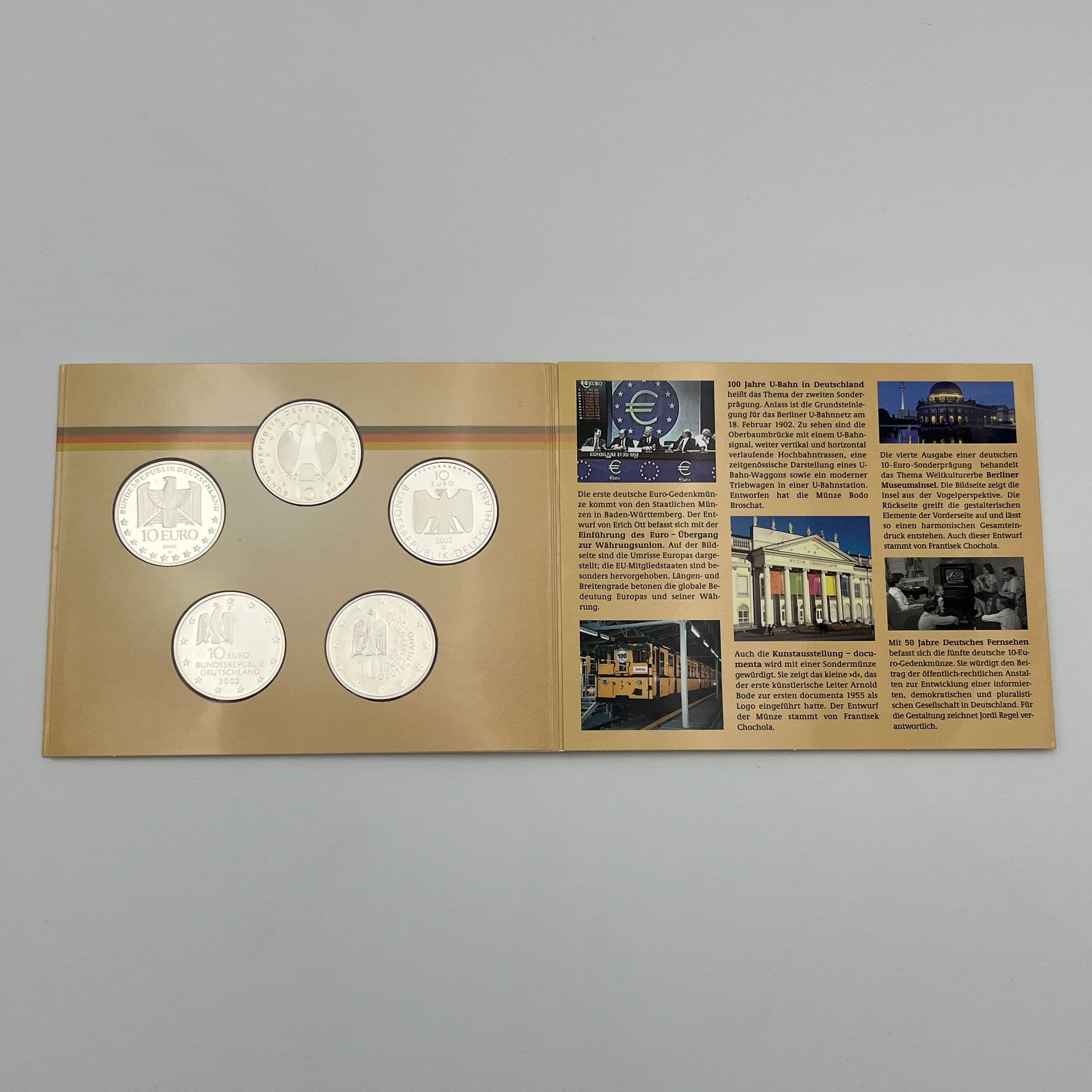 Silber-Gedenkmünzenset (= 5x 10 Euro)