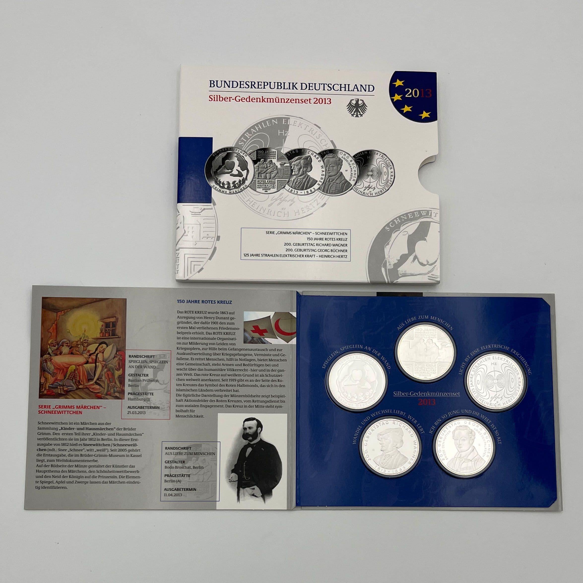 Silber-Gedenkmünzenset (= 5x 10 Euro)