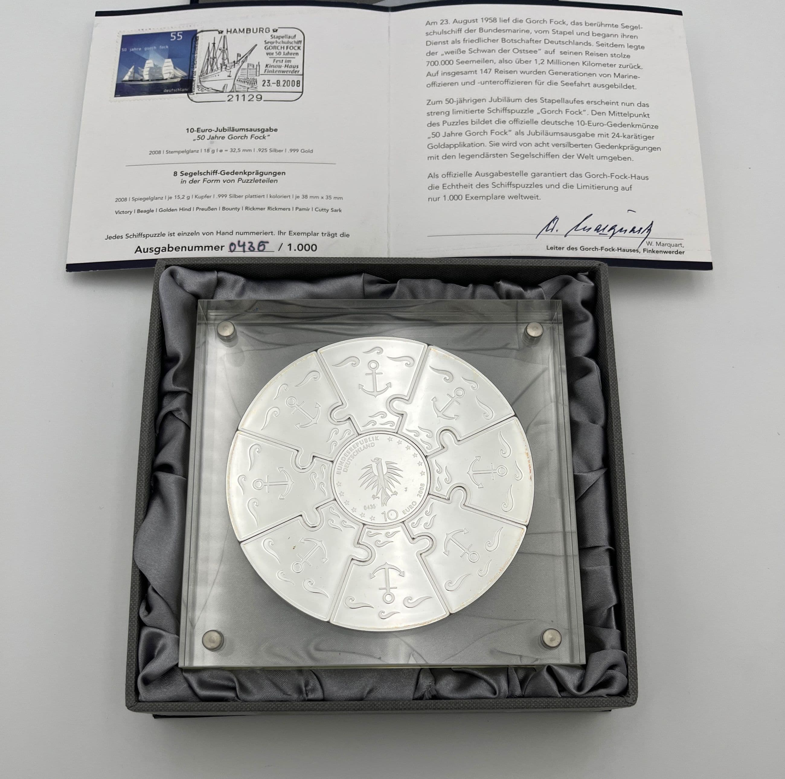 Etui mit 10 Euro + 8 Stück Gedenkprägungen