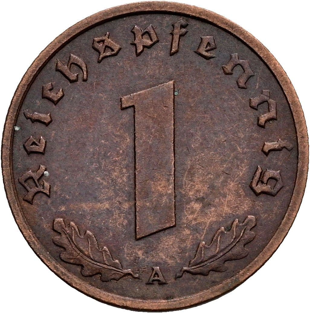1 Reichspfennig 1938 A – Vorderseite