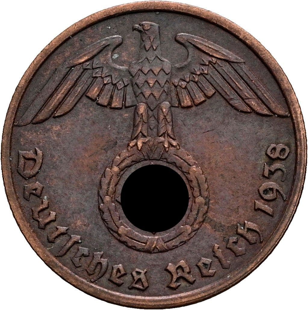 1 Reichspfennig 1938 A – Rückseite