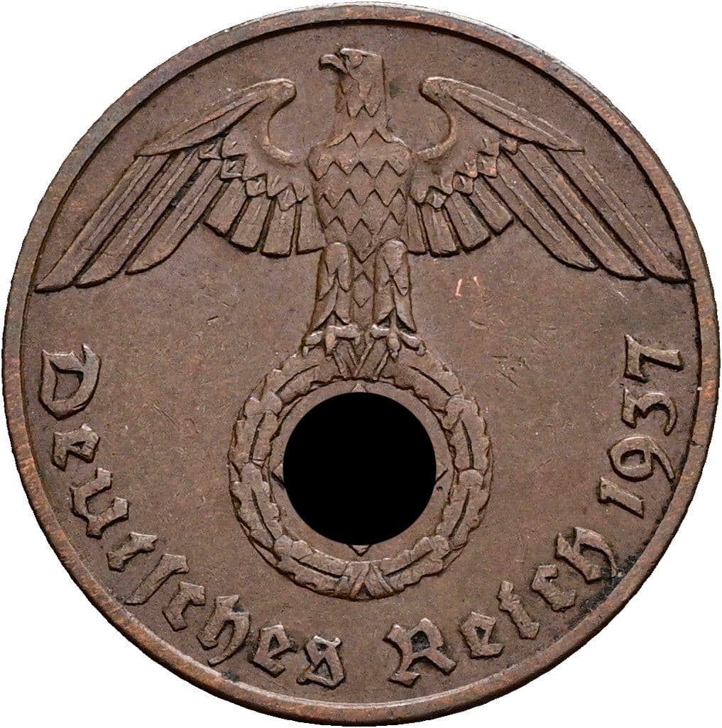 1 Reichspfennig 1937 A – Rückseite