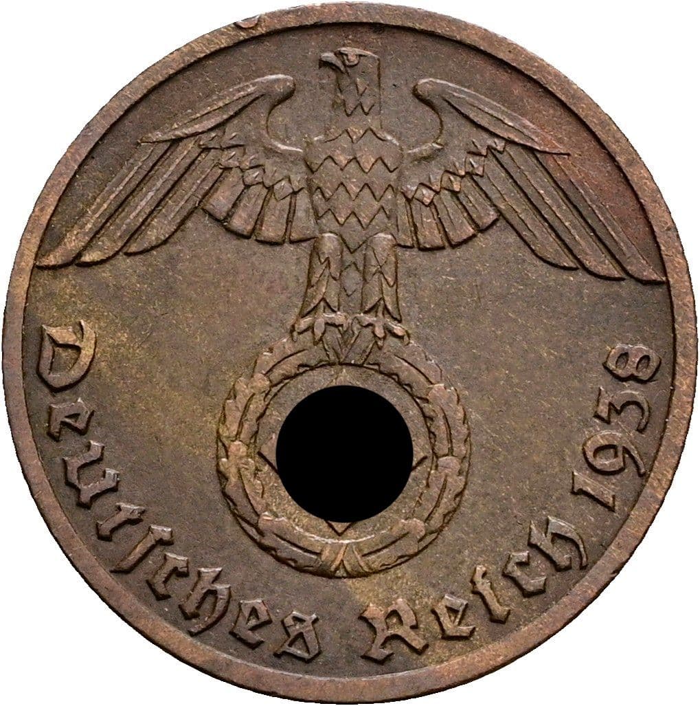 1 Reichspfennig 1938 A – Rückseite