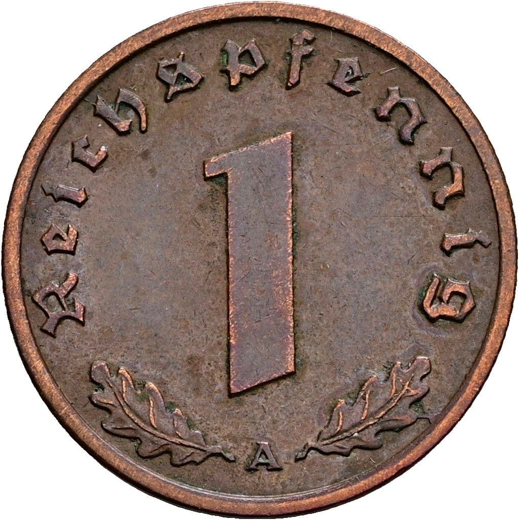 1 Reichspfennig 1939 A – Vorderseite