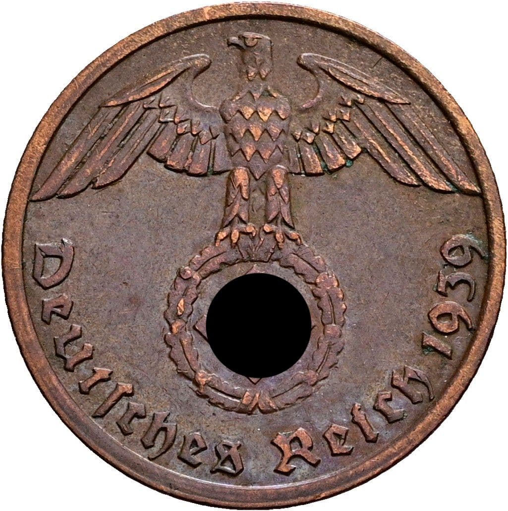 1 Reichspfennig 1939 A – Rückseite