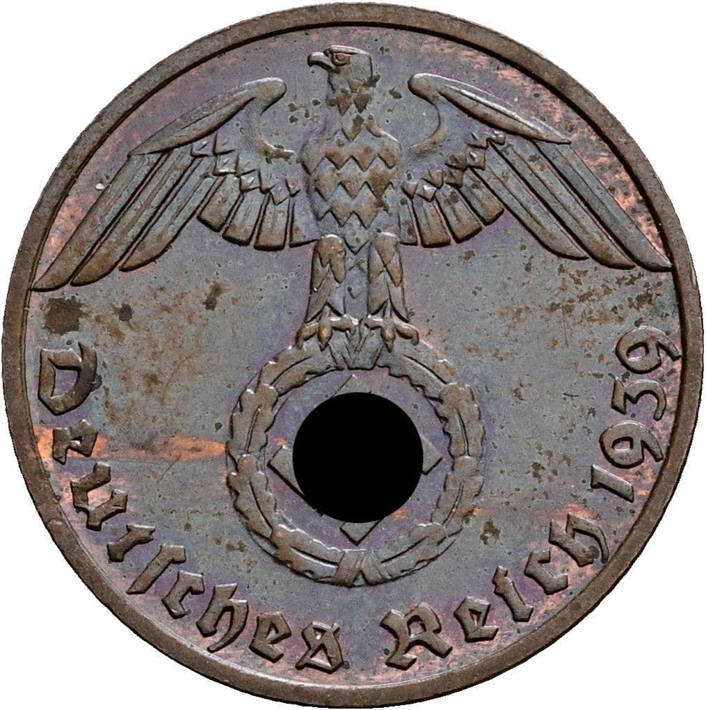 1 Reichspfennig 1939 F – Rückseite