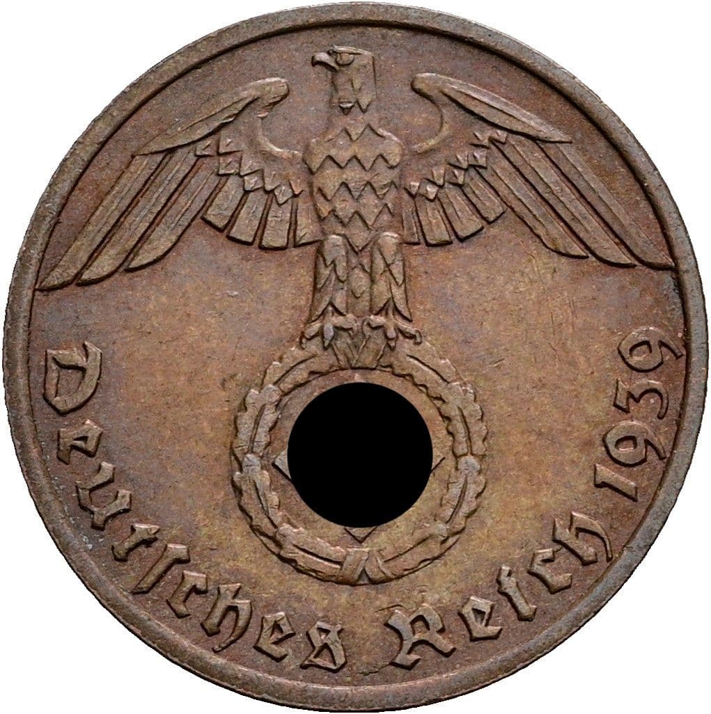 1 Reichspfennig 1939 A – Rückseite
