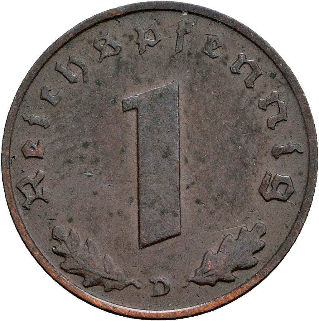 1 Reichspfennig 1937 D – Vorderseite