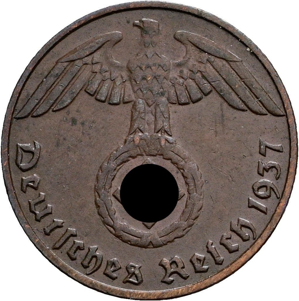 1 Reichspfennig 1937 D – Rückseite