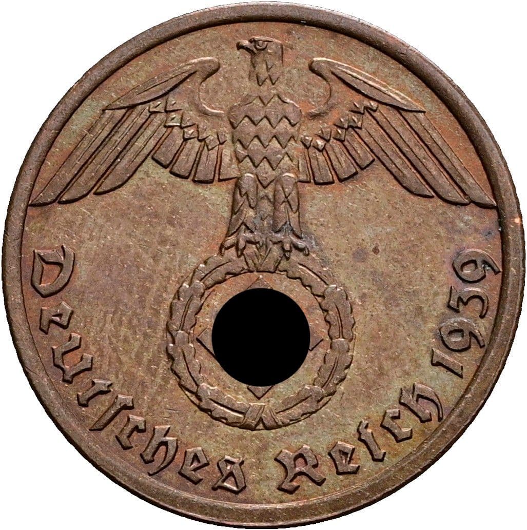 1 Reichspfennig 1939 A – Rückseite