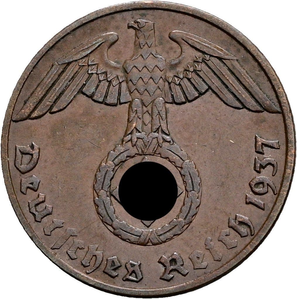 1 Reichspfennig 1937 A – Rückseite