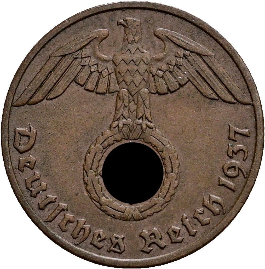 1 Reichspfennig 1937 A – Rückseite