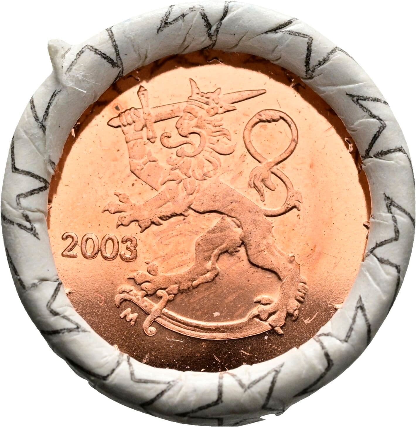 Rolle 50 Stück 1 Cent Münzen