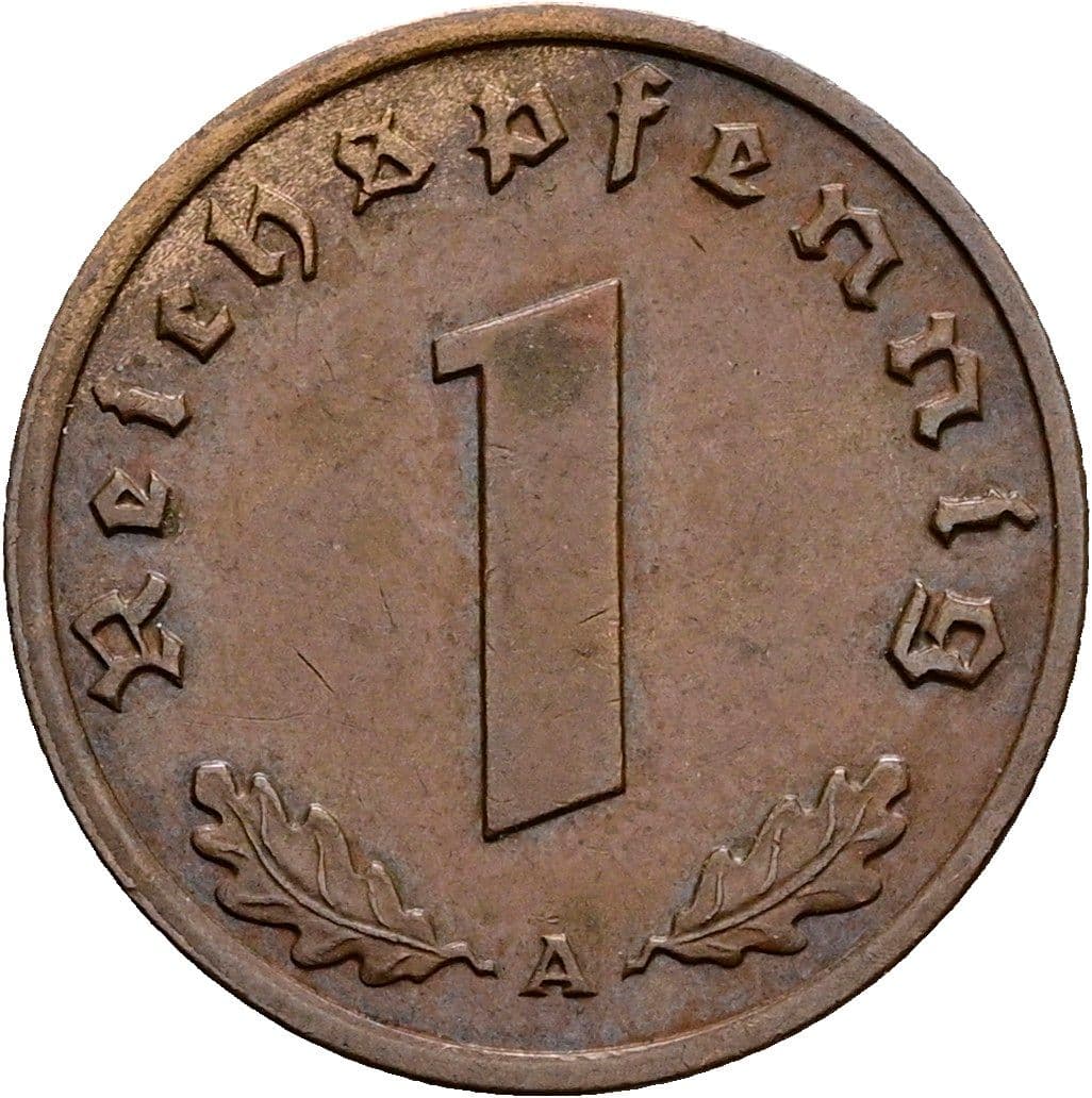 1 Reichspfennig 1939 A – Vorderseite